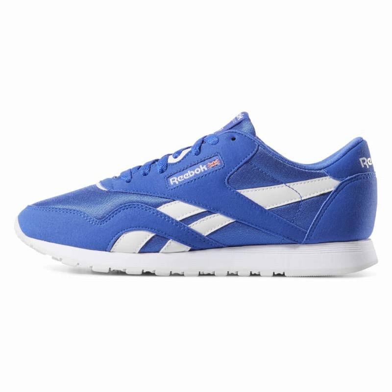 Tenisi Reebok Classic Nylon Color Barbati Albastri/Albi Romania YC1531CH